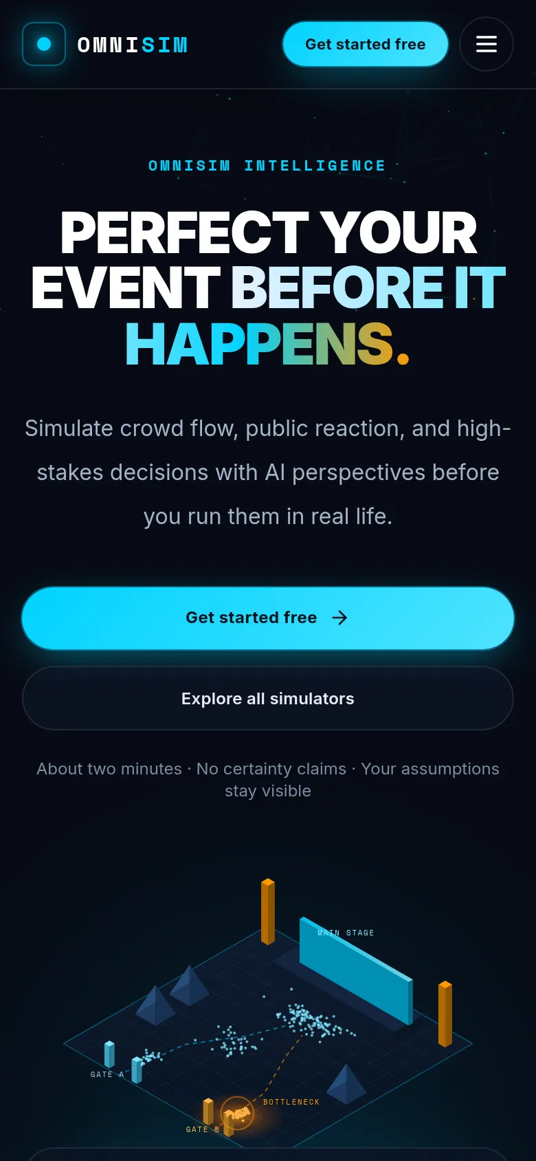 OmniSim mobile screen