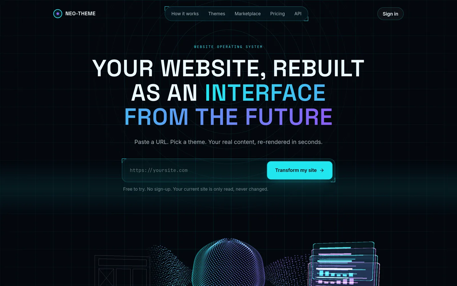Neo-Theme desktop screen